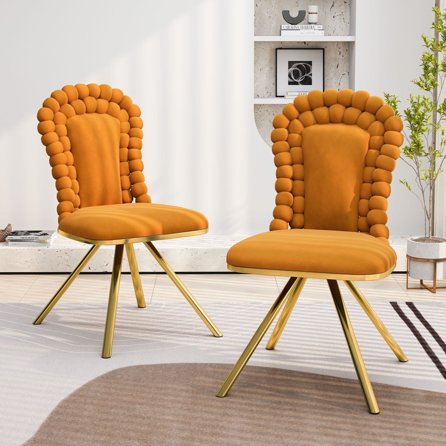 Upholstered Swivel Dining Chairs (Set of 2) Home Essentials