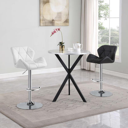 Kenzo - Round Galvanized Steel Bistro Bar Table - Silver CoasterEssence