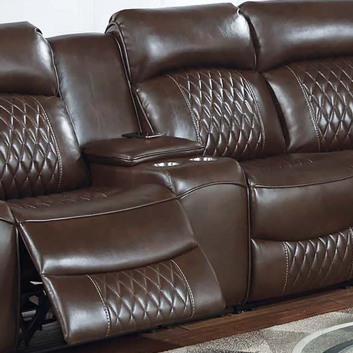 Power Motion Reclining Sectional Set With Console Home Essentials