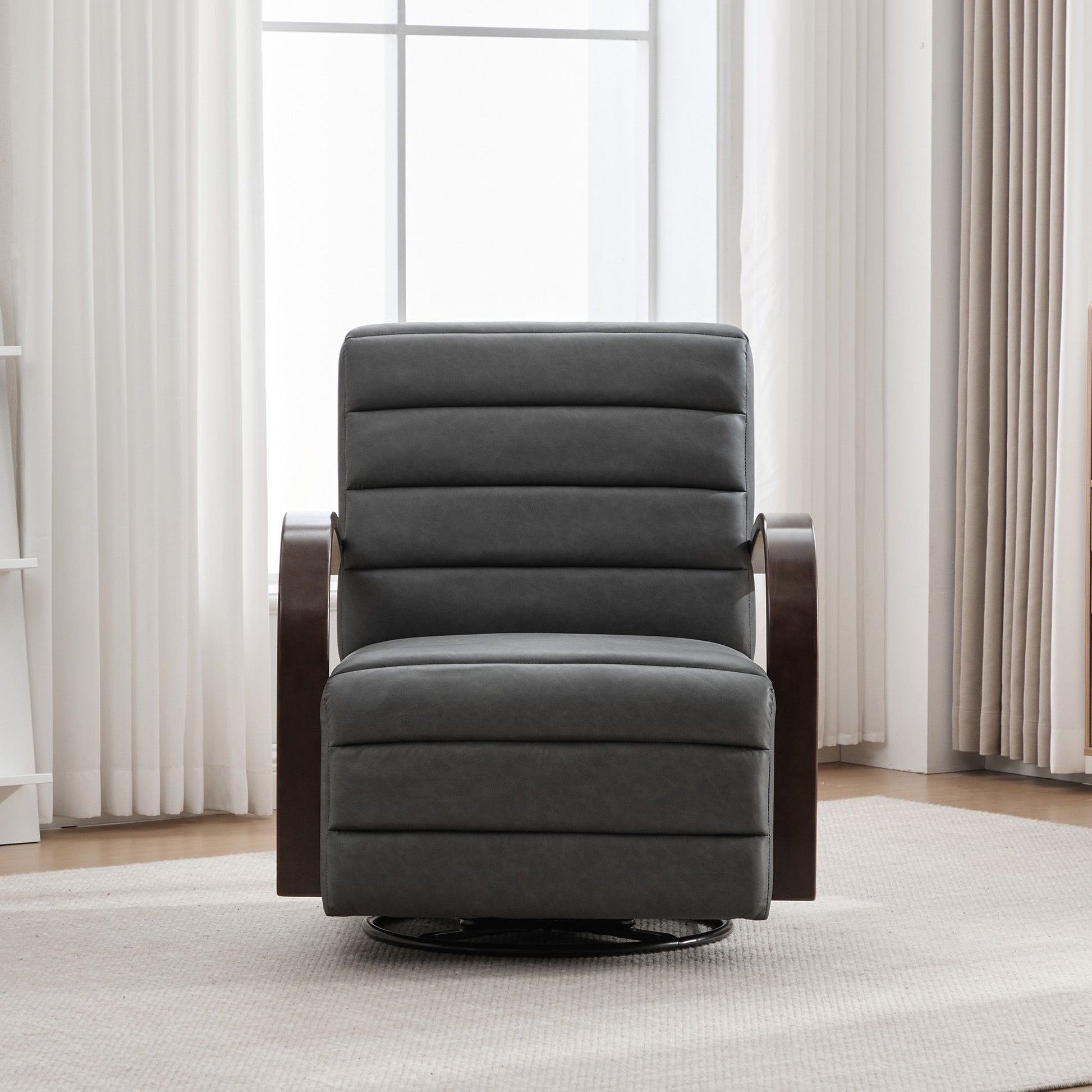 360° Swivel Accent Chair With Armrests, Comfy Lounge Home Essentials