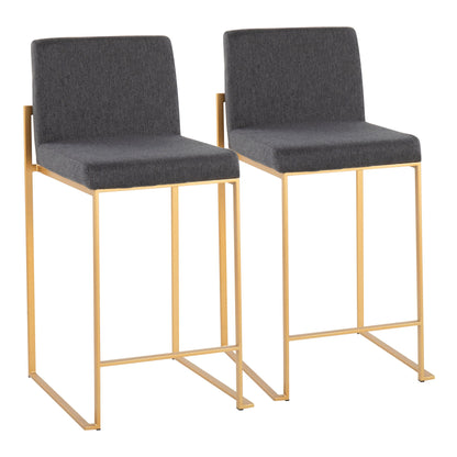 Fuji - Contemporary High Back Stylish Counter Stool Lumi Source