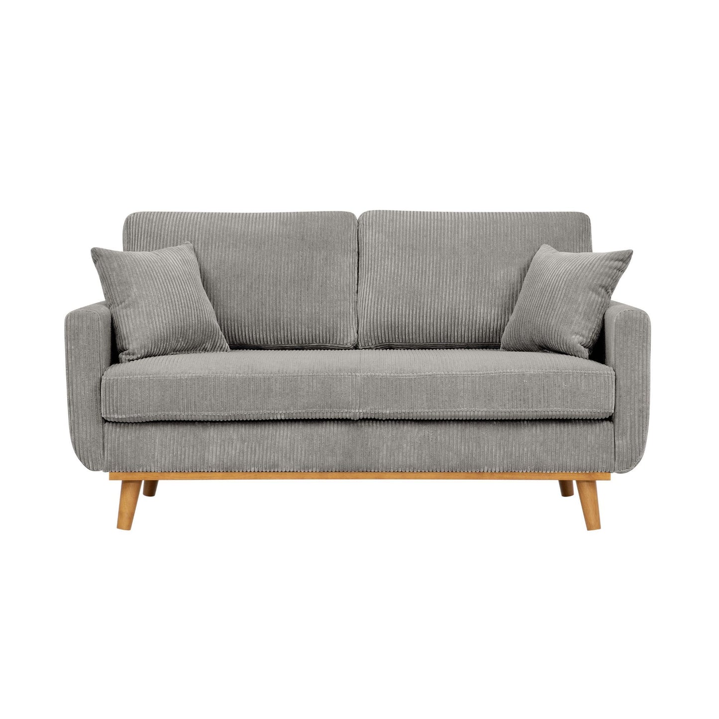 Upholstered Loveseat With Arms And Pillows Home Essentials