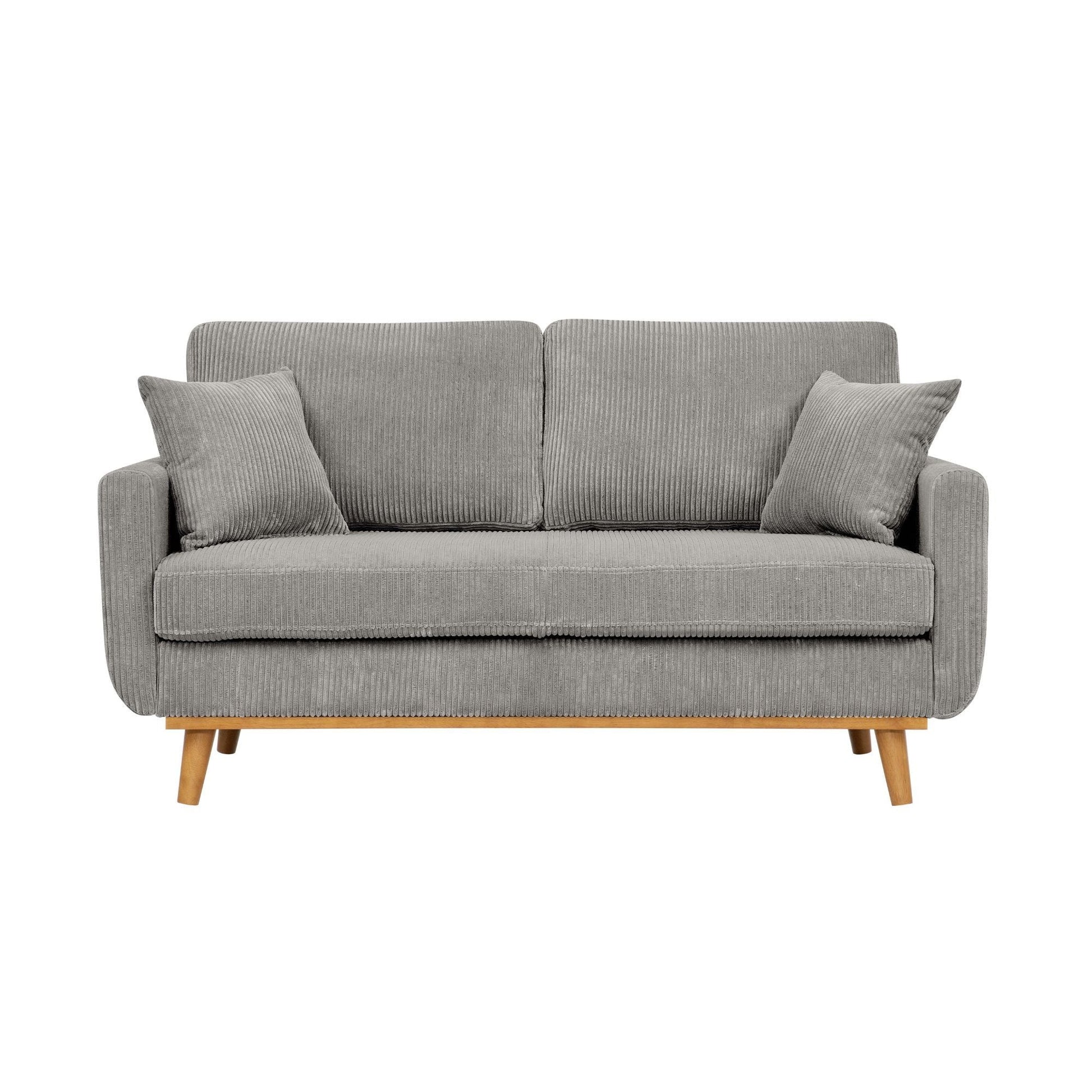 Upholstered Loveseat With Arms And Pillows Home Essentials
