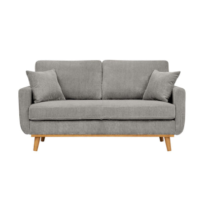Upholstered Loveseat With Arms And Pillows Home Essentials