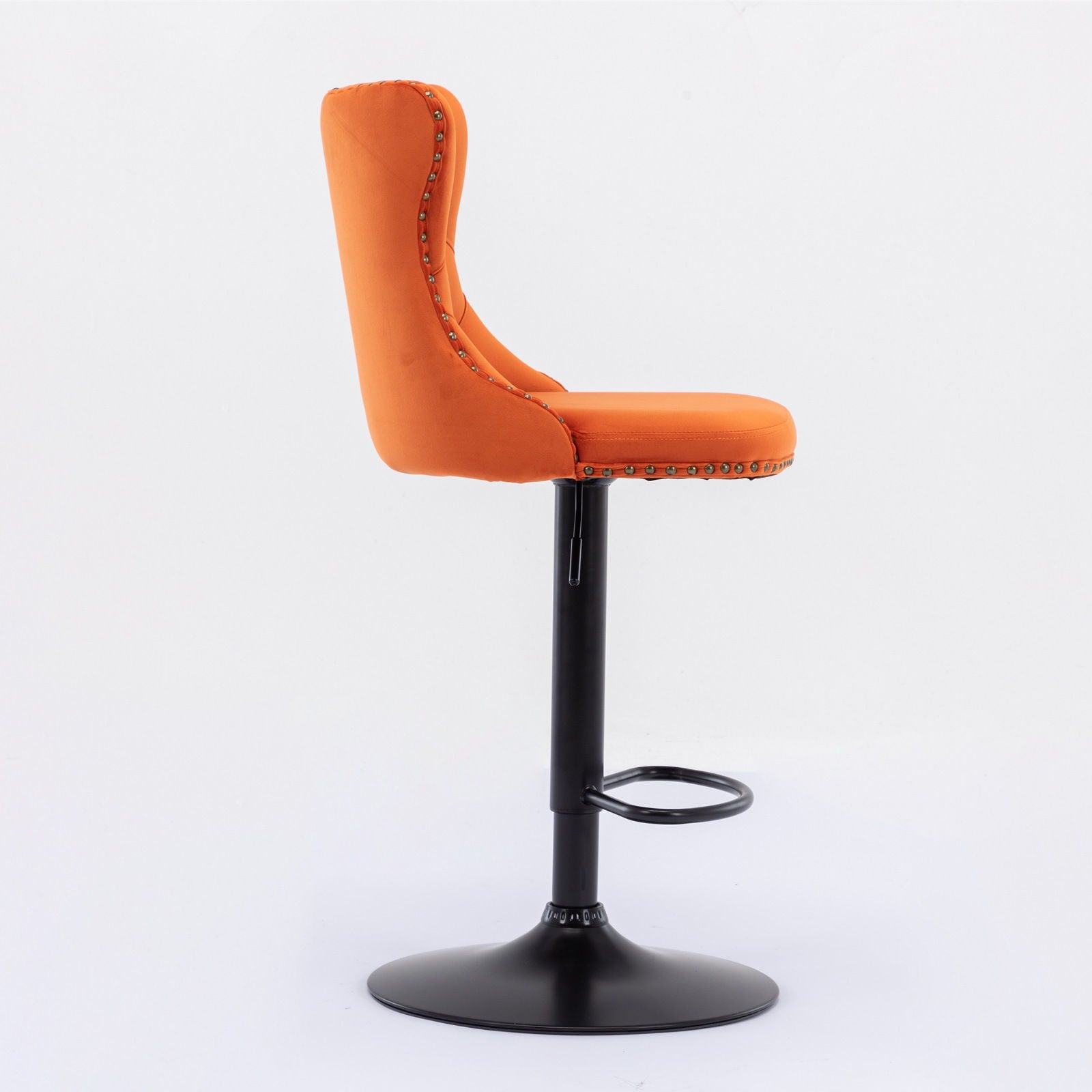 Swivel Velvet Barstools Adjusatble Seat Height, Modern Upholstered Bar Stools With Backs Comfortable Tufted For Home Pub And Kitchen Island (Set of 2) Home Essentials