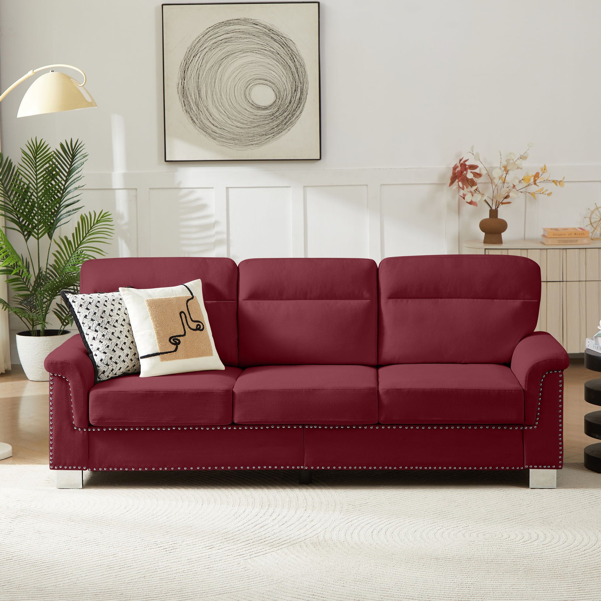 3 Seater Elegant Stationary Sofa Home Essentials