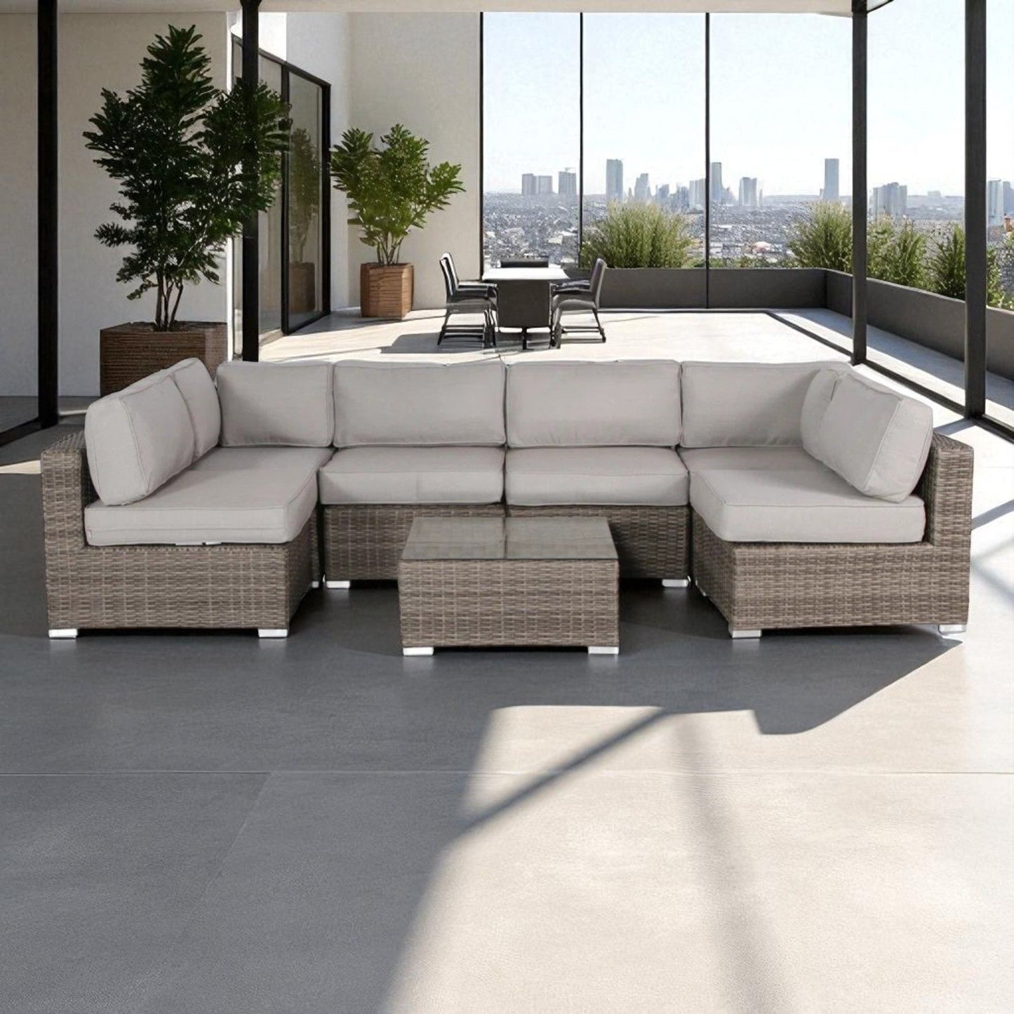 Outdoor Wicker Seating Group With Cushions LSI Patio Furniture