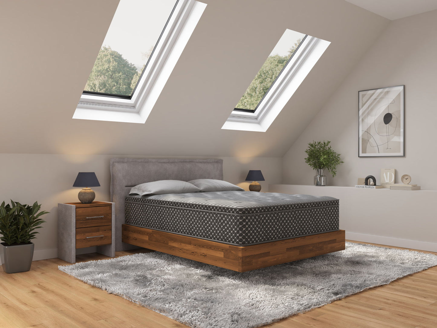 13" Quilted Eurotop Hybrid Mattress, Plush MD Mattress