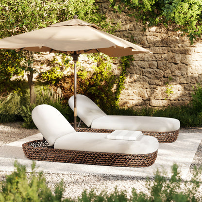 Willow - Sunbrella Upholstered Patio Lounger Jennifer Taylor Home