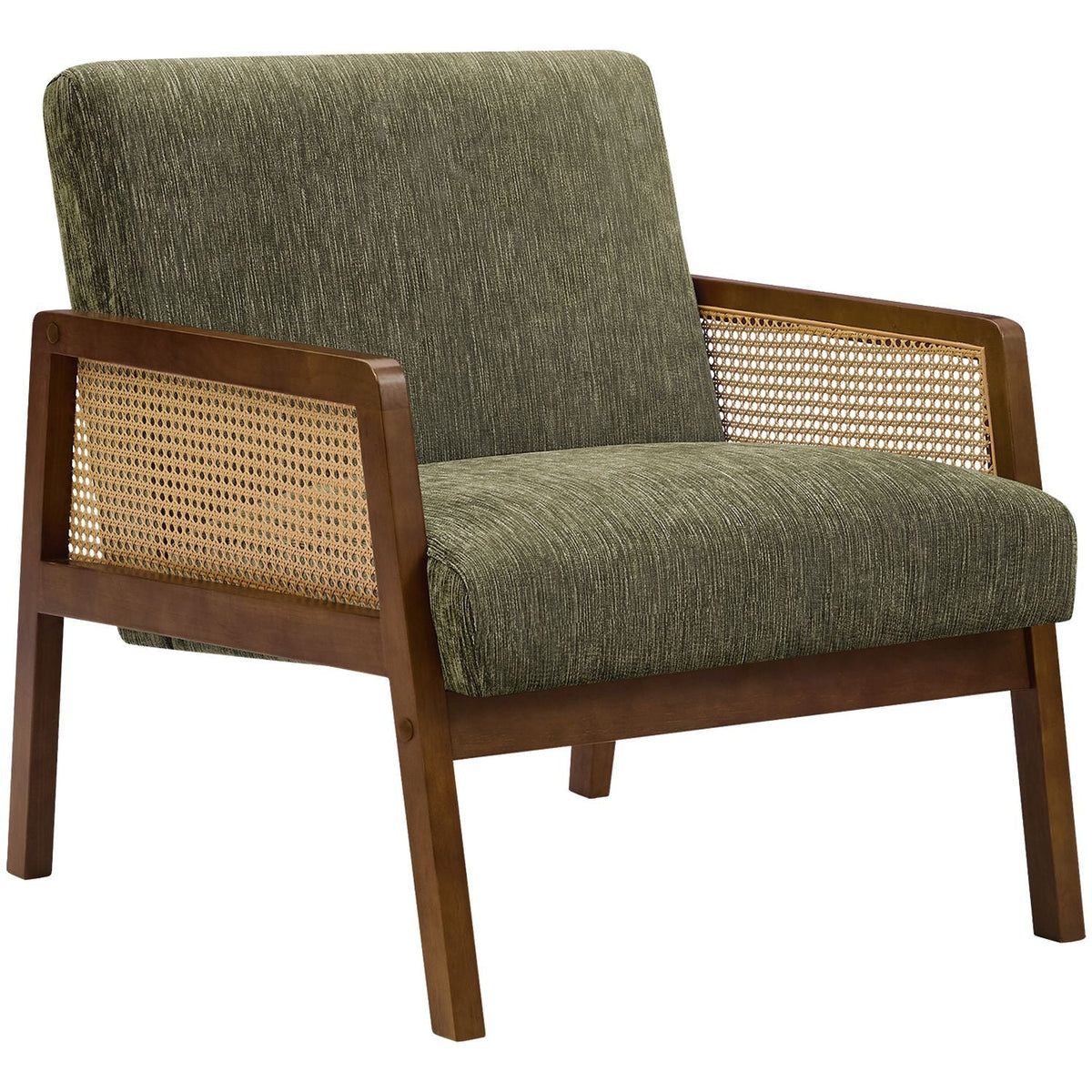 Accent Chair, Upholstered Seating For Living Room Or Bedroom - Green 8th Street
