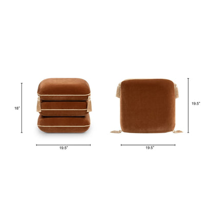 Monarch - Squared Upholstered Ottoman Jennifer Taylor Home