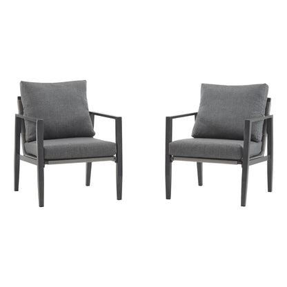 Modern Lounge Chair With Rope Accents And Cushions Noble House