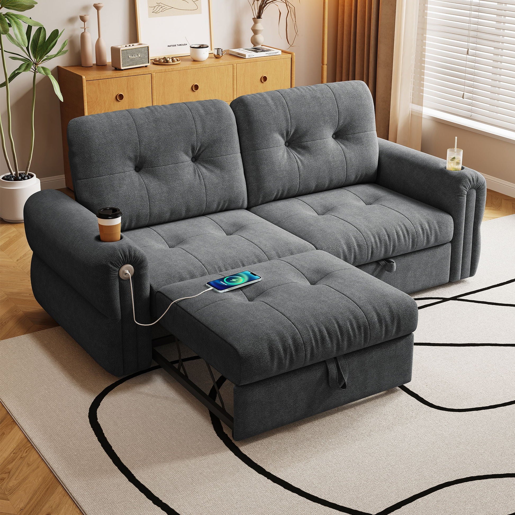 Cloud Like Convertible Sofa Bed With For Living Room Home Essentials