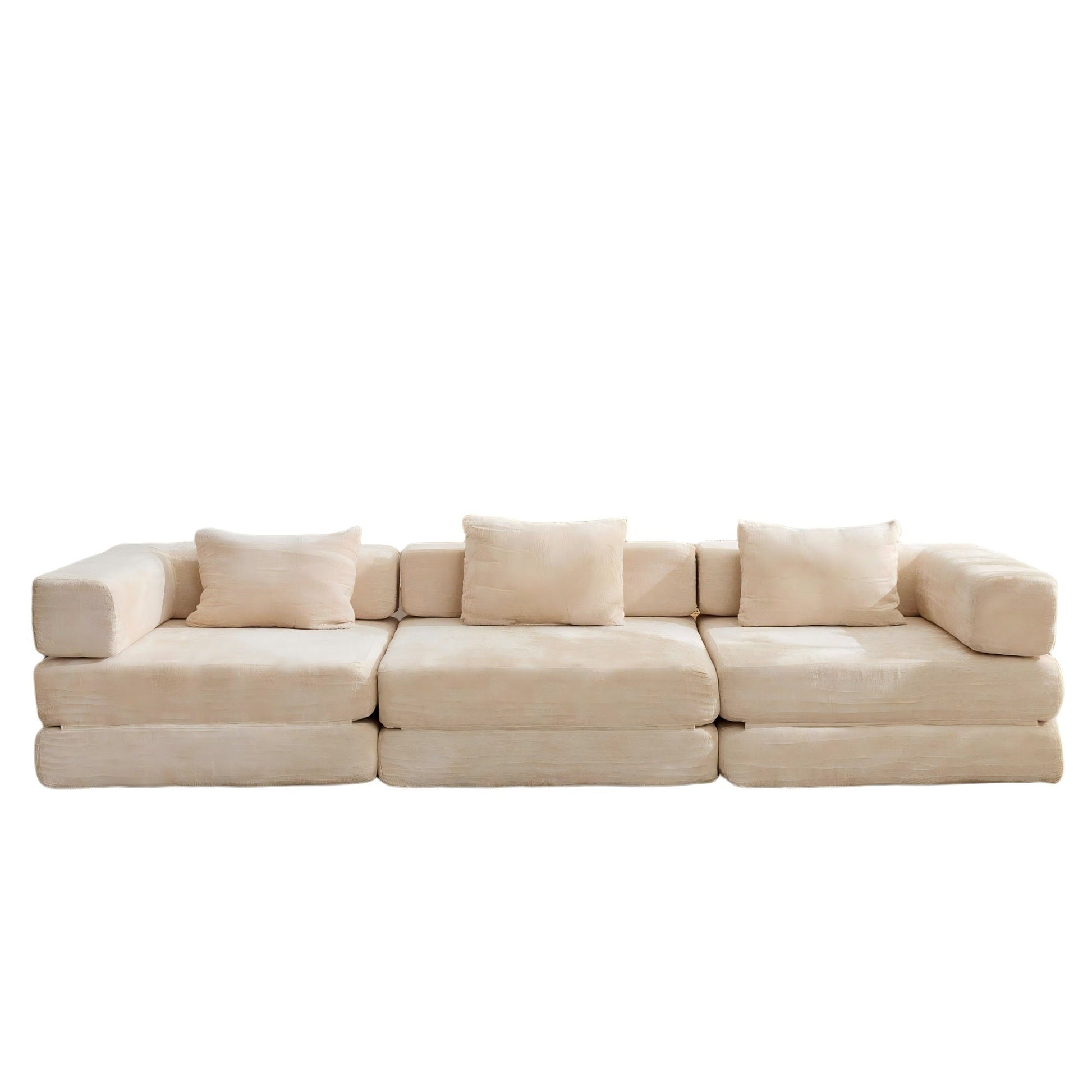 Convertible Floor Sofa Bed, Boneless Modular Sectional Sofa For Living Room Home Essentials