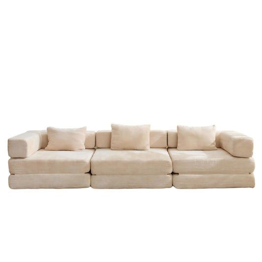 Convertible Floor Sofa Bed, Boneless Modular Sectional Sofa For Living Room Home Essentials