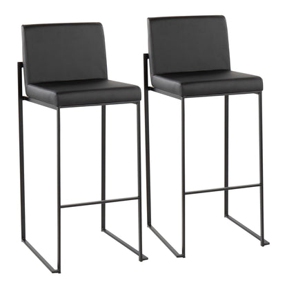 Fuji - Contemporary High Back Barstool Elegant Design Lumi Source