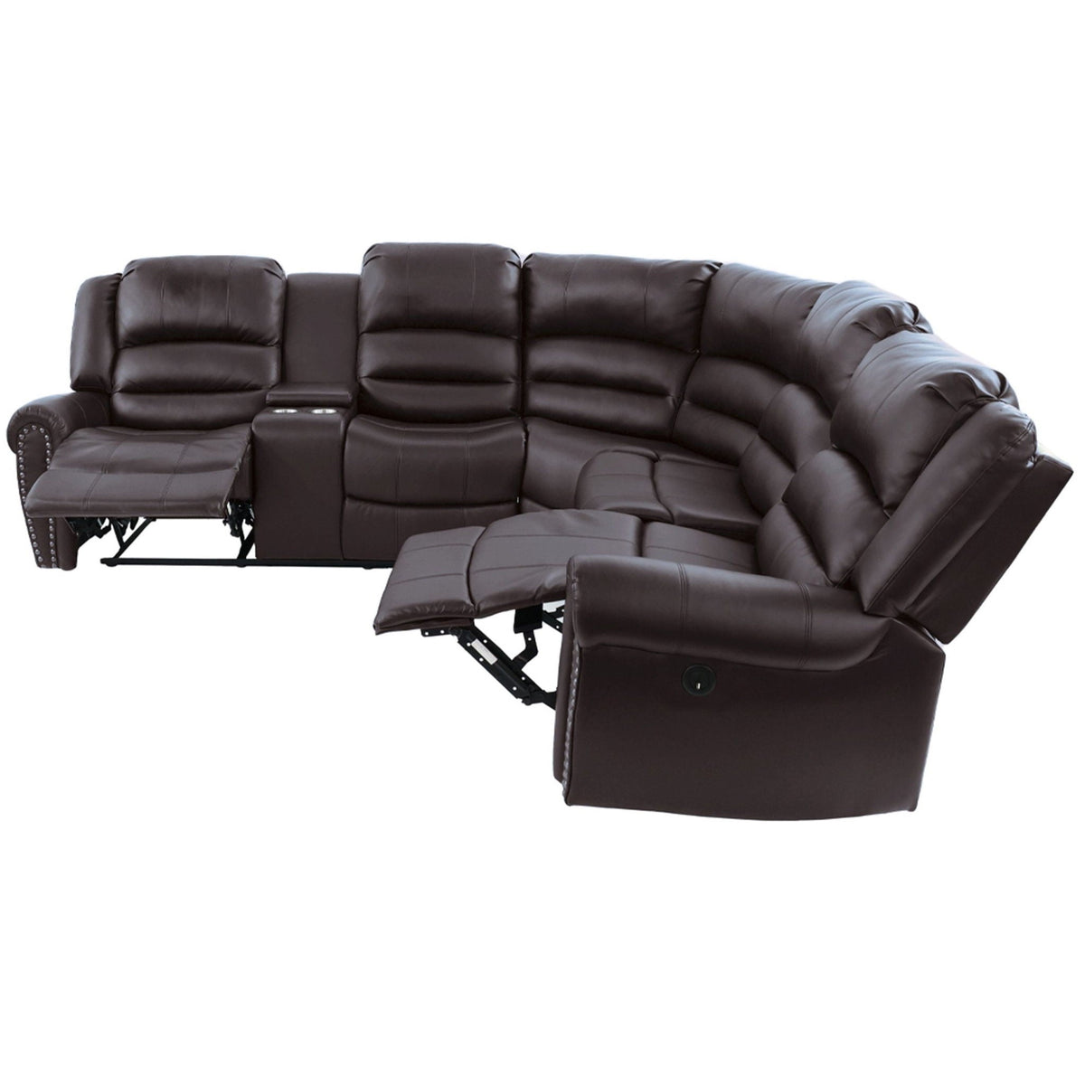 Reclining Sectional Sofa With Console Home Essentials