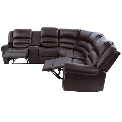 Reclining Sectional Sofa With Console Home Essentials