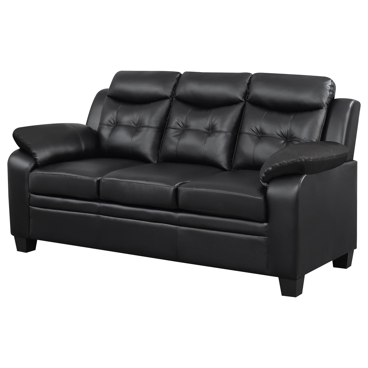 Eaton - Padded Sofa With Tufted Design - Black Furniture Max