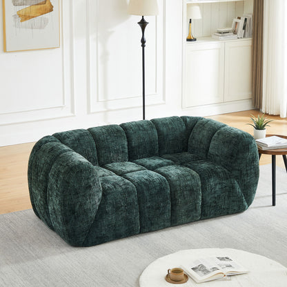 Quilted Cloud Sofa With Rounded Armrests And Piano Key Backrest Design Home Essentials