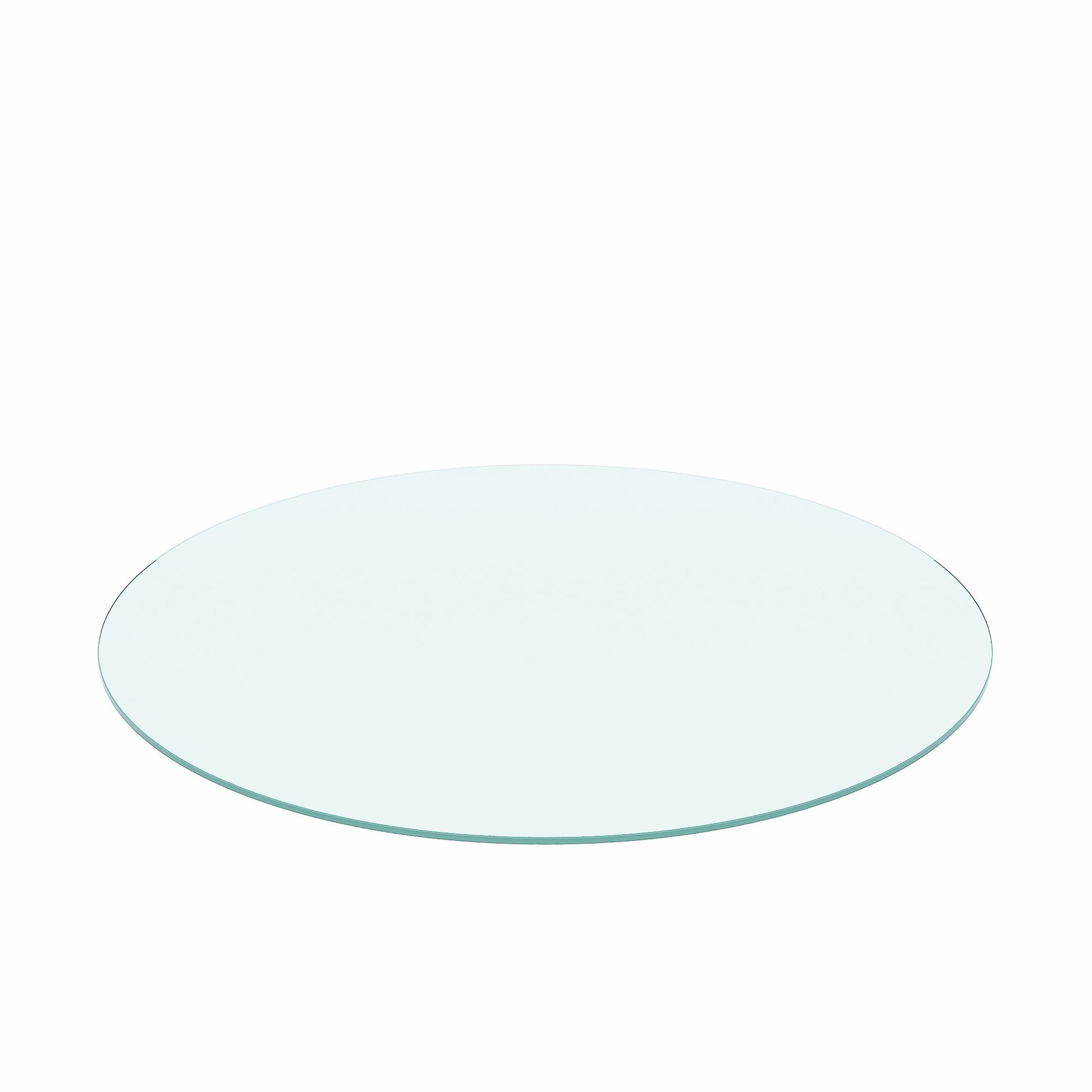 36" Round Tempered Glass Table Top Clear Glass 1 / 4" Thick Flat Polished Edge - Transparent Home Essentials