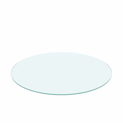 36" Round Tempered Glass Table Top Clear Glass 1 / 4" Thick Flat Polished Edge - Transparent Home Essentials