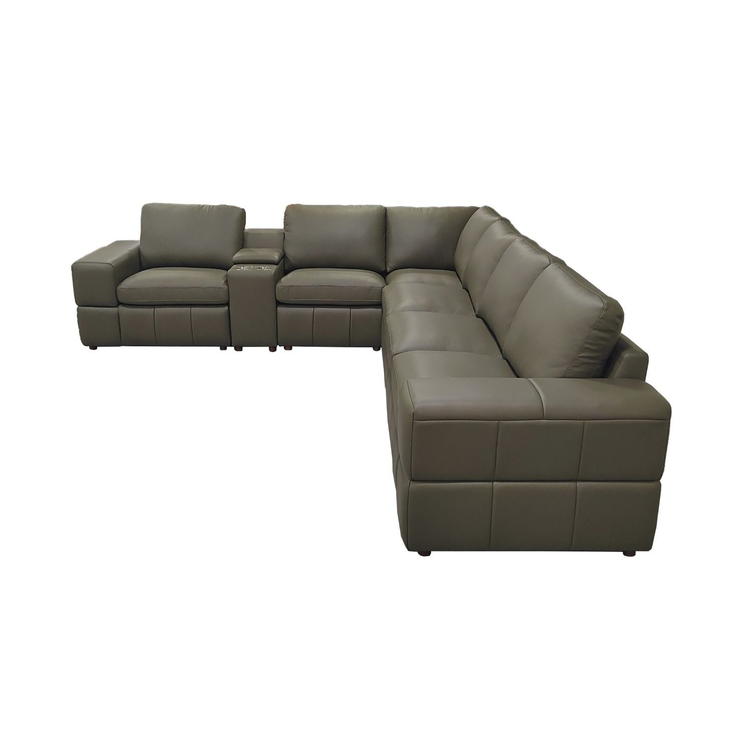 Large - Arm Upholstery Modular Sectional With Custom Configuration - Olive Green Home Essentials