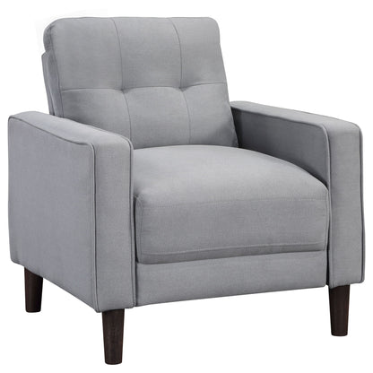 Harvey - Upholstered Tufted Accent Chair - Gray Furniture Max