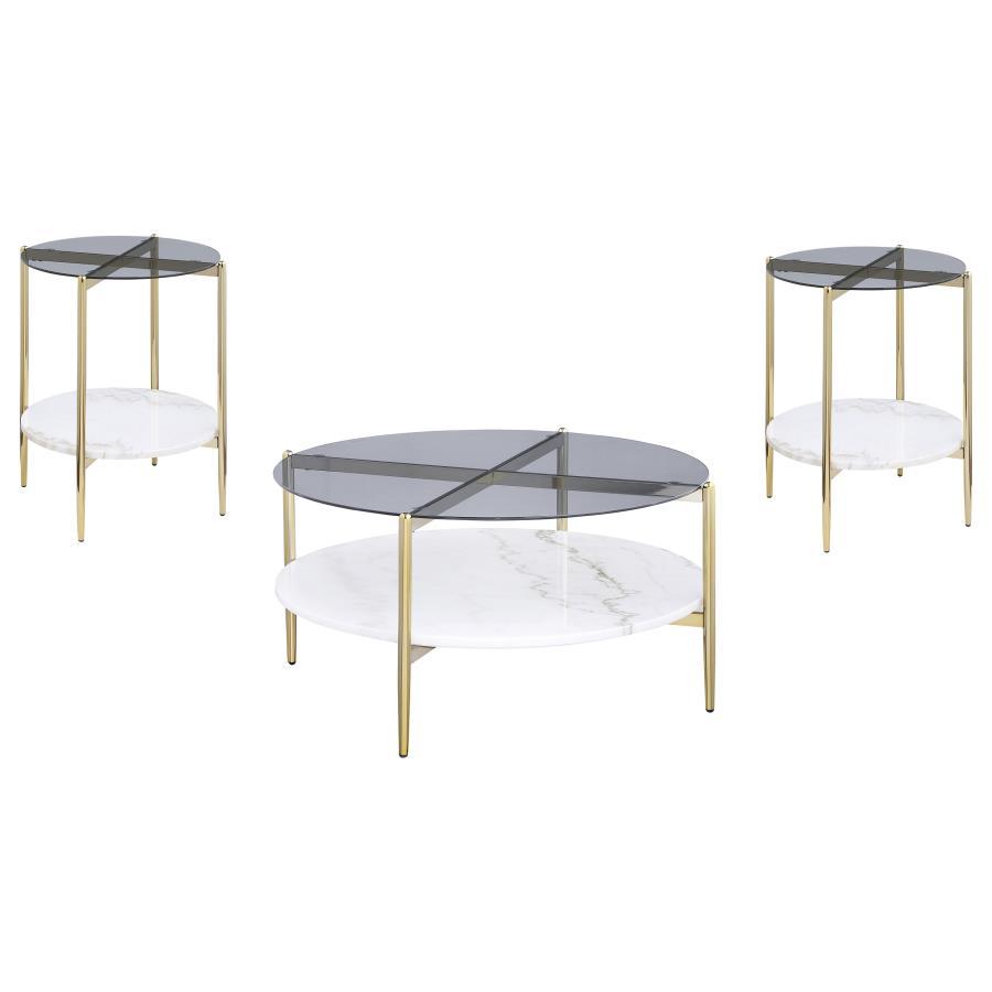 Jonelle - Round Coffee Table Set Coaster Fine Furniture