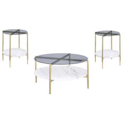 Jonelle - Round Coffee Table Set Coaster Fine Furniture