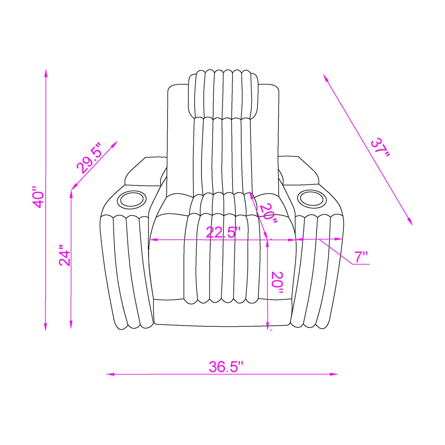 Duran - Power Recliner With Power Headrest Global Furniture USA