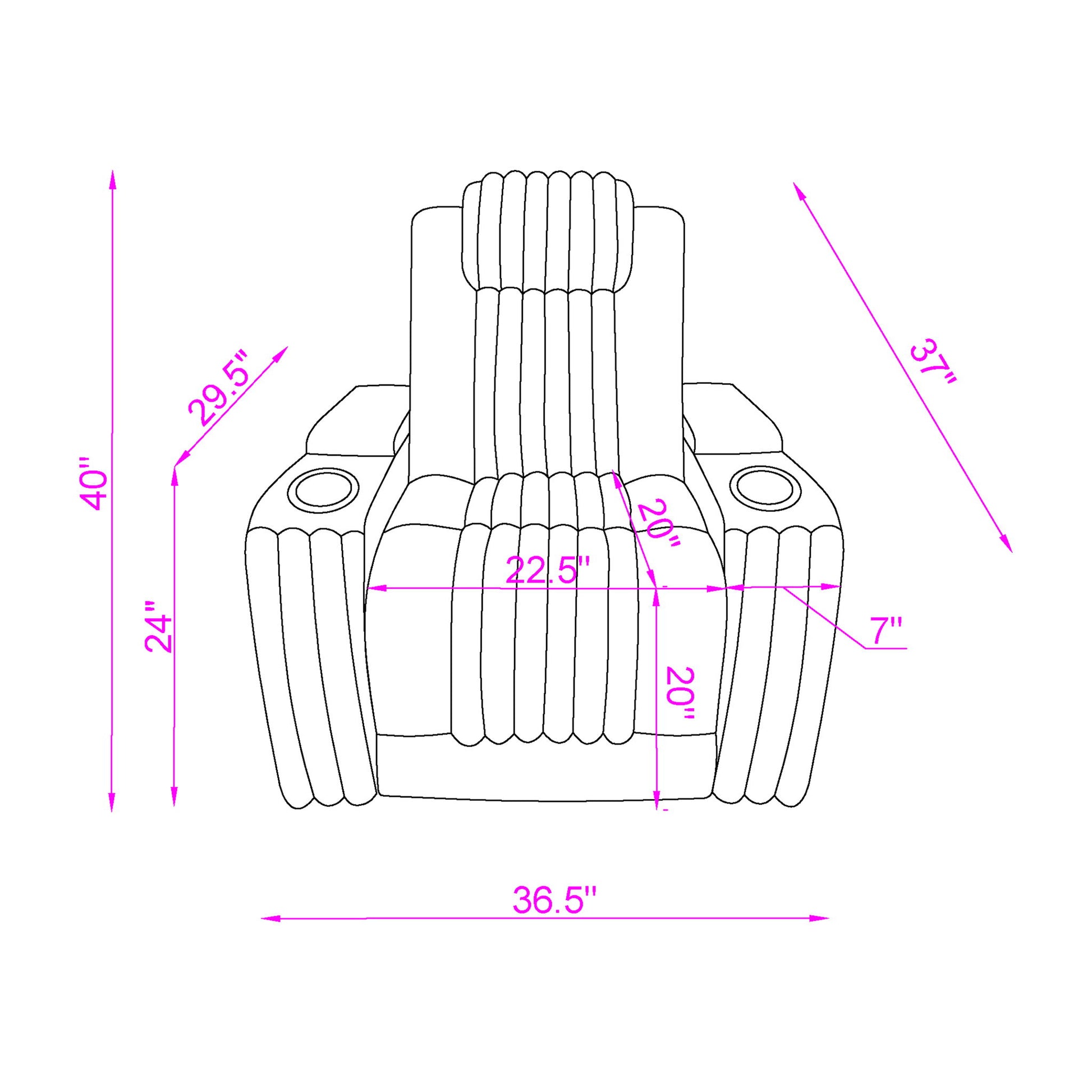 Duran - Power Recliner With Power Headrest Global Furniture USA