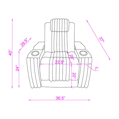 Duran - Power Recliner With Power Headrest Global Furniture USA