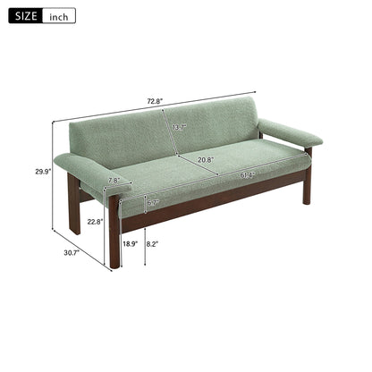 Loveseat Sofa 2 Seater Couch With Armrest Pillows Noble House