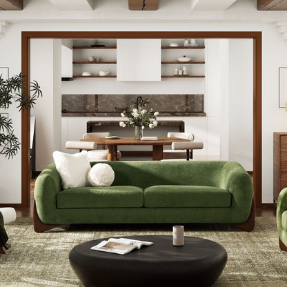 Alpine - Luxurious Upholstery Sherpa Sofa Jennifer Taylor Home
