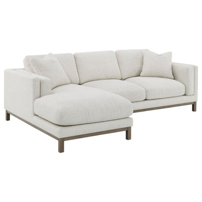 Geneva - Boucle Upholstered Sectional Chaise Sofa - Sand Coaster Fine Furniture
