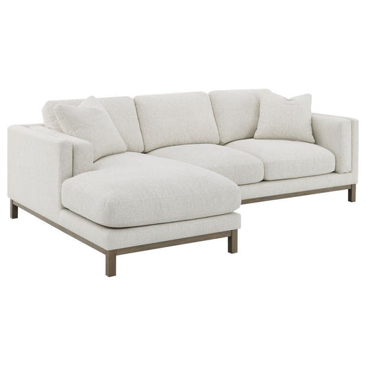 Geneva - Boucle Upholstered Sectional Chaise Sofa - Sand Coaster Fine Furniture