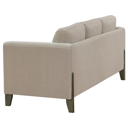Islington - Fabric Upholstered Panel Arm Sofa - Taupe Coaster Fine Furniture