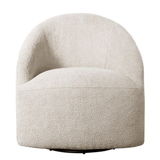 Upholstered 360 Degree Swivel Chair - Cream JLA