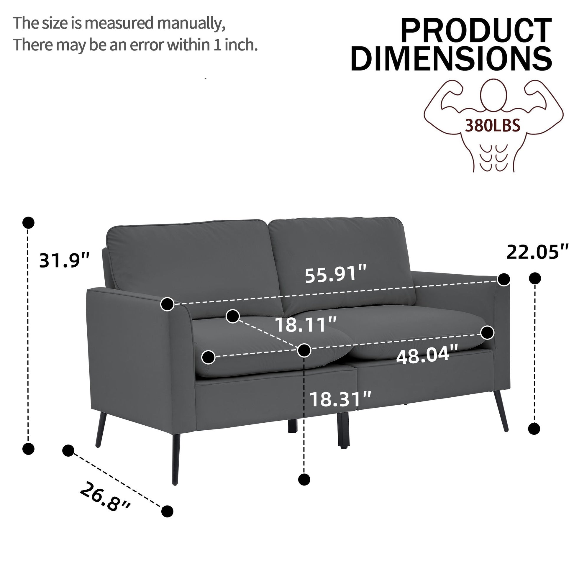 Upholstered Sofa Loveseat For Living Room Home Essentials