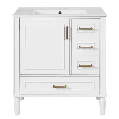 Traditional Bathroom Vanity Set With Soft Close Doors Hearth and Haven