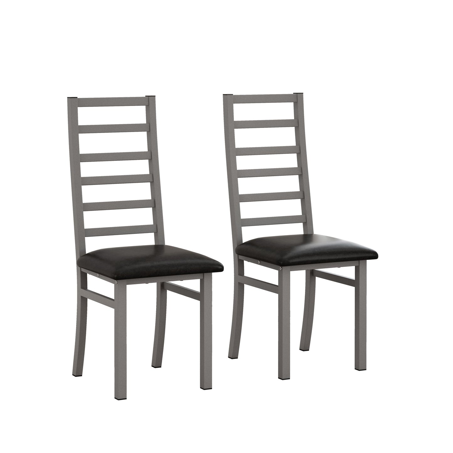 Metal Dining Chairs With Steel Legg, High Back Armless Design Home Essentials