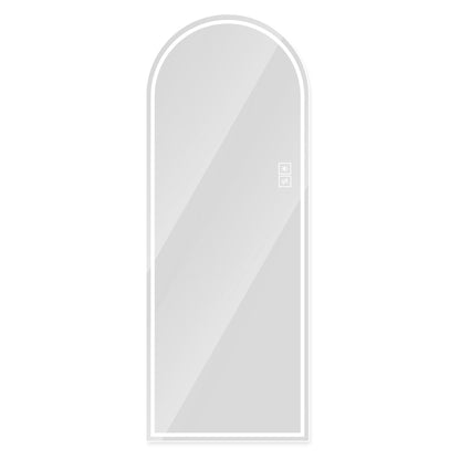 Arch Design LED Full Length Mirror, Dimmable, High Definition, Explosion Proof, 65" X 21" - Silver Daily Nest