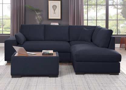 Joshua - 100" Sectional Sofa with Right Facing Chaise and Console Ottoman Lilola Home