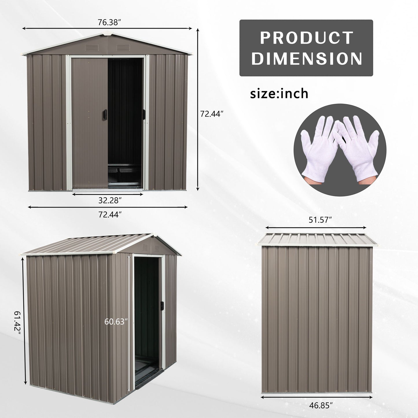 Outdoor Metal Storage Shed Daily Nest