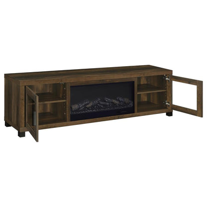 Havering - 71" TV Stand Fireplace Media Console - Dark Pine Coaster Fine Furniture