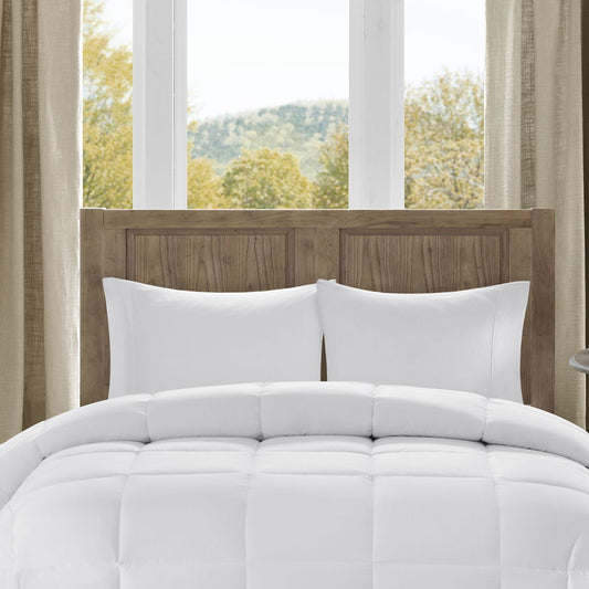 Winfield - 300 Thread Count Percale Luxury Down Alternative Twin Comforter - White