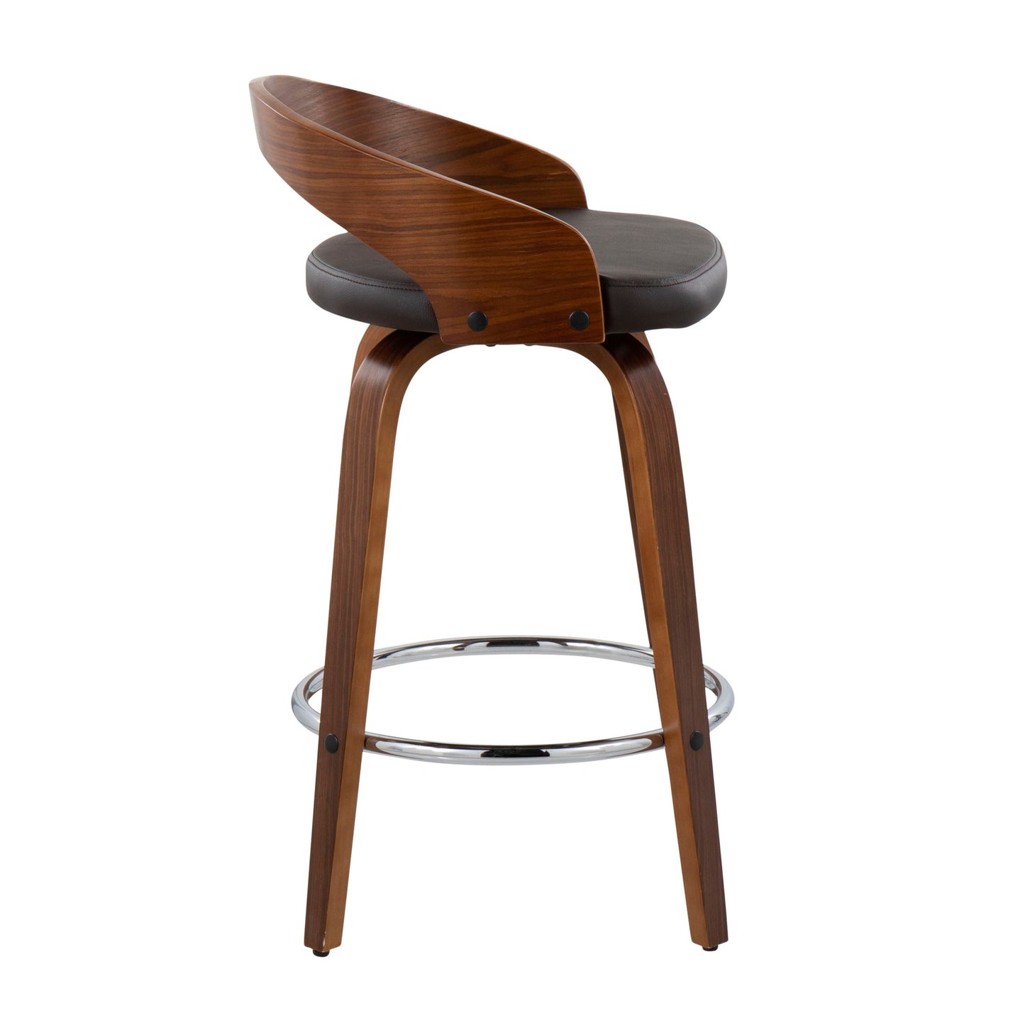 Grotto - Mid-Century Modern, Counter Stool With Swivel (Set of 2) Lumi Source