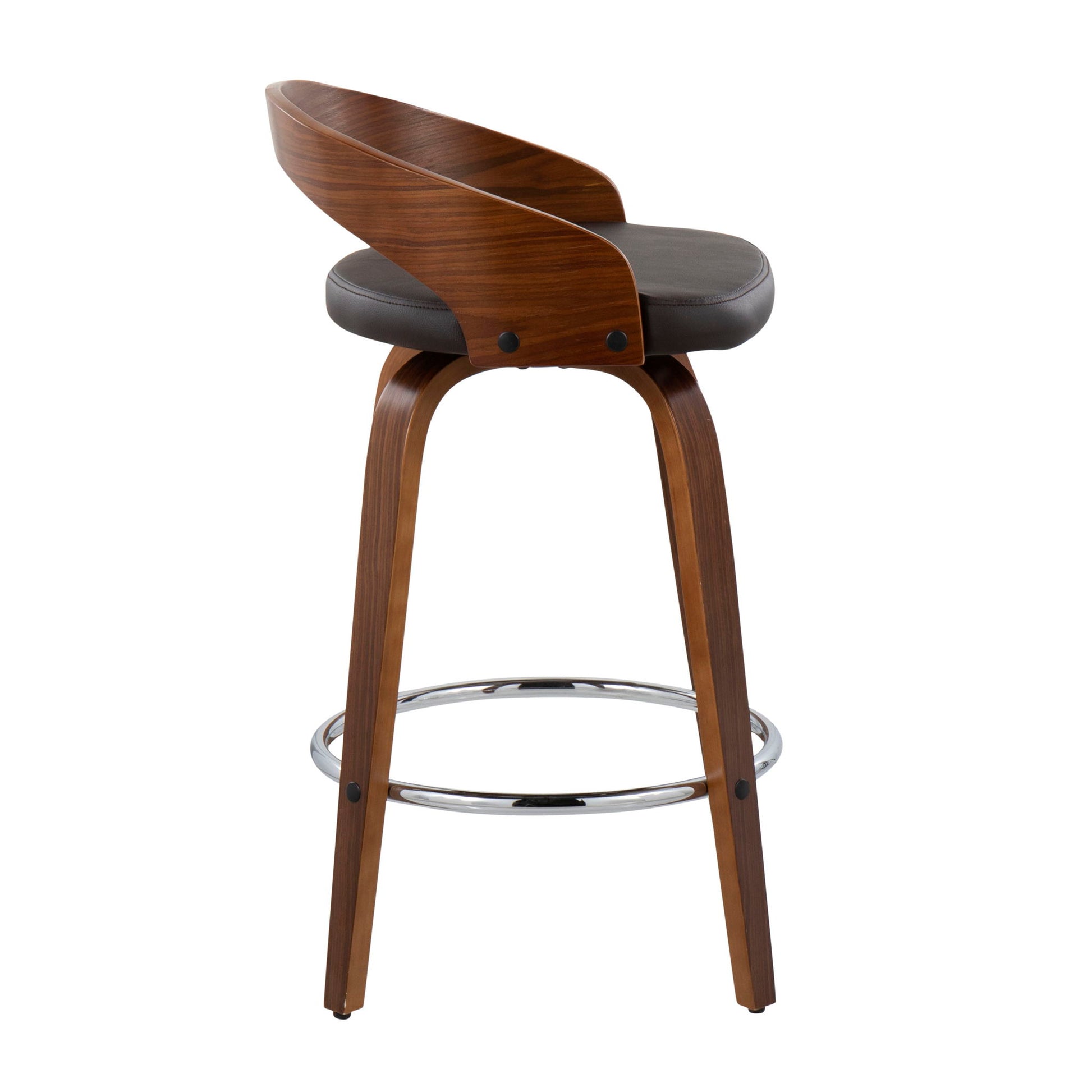 Grotto - Mid-Century Modern, Counter Stool With Swivel (Set of 2) Lumi Source