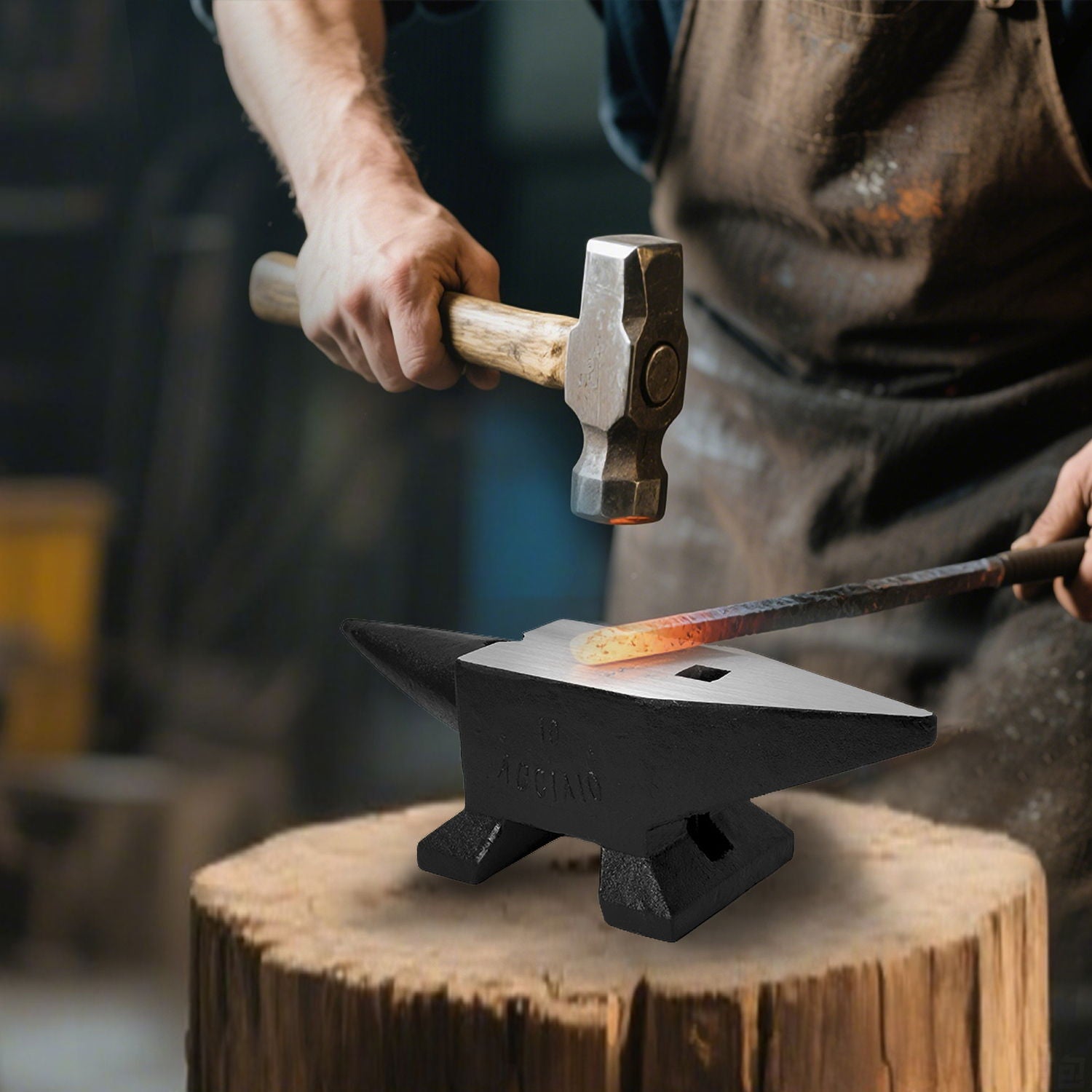 Heavy Duty Cast Steel Anvil, 22 Lbs Single Horn With Large Countertop, High Hardness For smithing Daily Nest